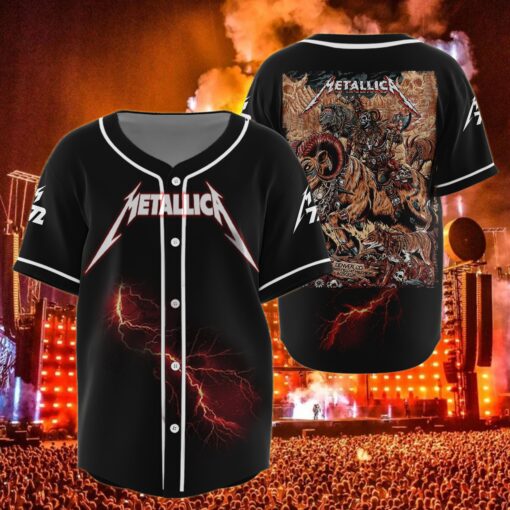 metallica baseball jersey ram rider denver 2025 mile high battle edition