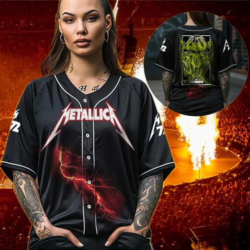 metallica baseball jersey squindo art 104 seasons edition 4