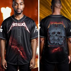 metallica baseball jersey triple skull rose reaper edition tour 2025 1