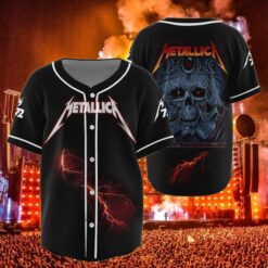 metallica baseball jersey triple skull rose reaper edition tour 2025 4