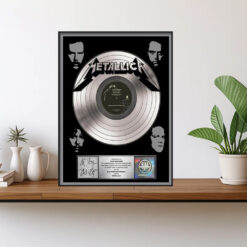 metallica black album 30th anniversary platinum plaque poster signed riaa tribute print 1