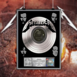 metallica black album 30th anniversary platinum plaque poster signed riaa tribute print 2