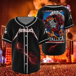 metallica blacksburg 2025 baseball jersey skeleton hokie rooster edition