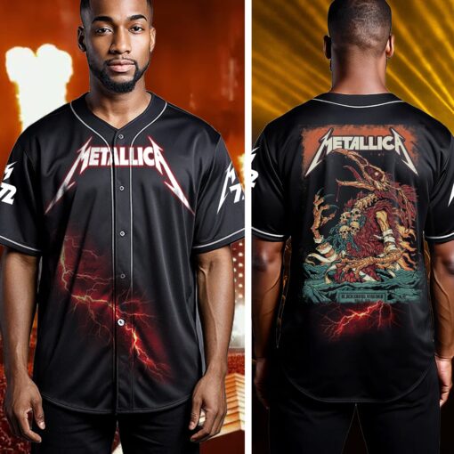 metallica blacksburg 2025 baseball jersey vulture skull chains edition 2