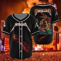 metallica blacksburg 2025 baseball jersey vulture skull chains edition