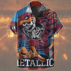 metallica blacksburg 2025 hawaiian shirt skeleton rooster show 1