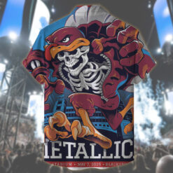 metallica blacksburg 2025 hawaiian shirt skeleton rooster show 2