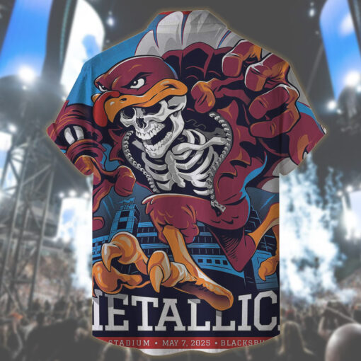 metallica blacksburg 2025 hawaiian shirt skeleton rooster show 2