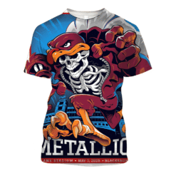 metallica blacksburg may 07 2025 lanestadium skeletonturkey 3d aop shirt 1