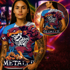 metallica blacksburg may 07 2025 lanestadium skeletonturkey 3d aop shirt 3