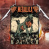 metallica bleeding me poster screen printed wall art decor with skull horse design 2