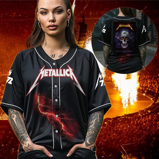 metallica charlotte 2025 baseball jersey third eye skull editio 4