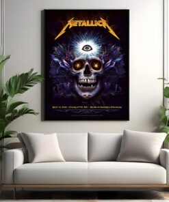 metallica charlotte 2025 canvas poster third eye skull art at bank of america stadium