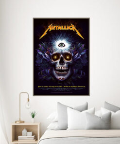 metallica charlotte 2025 canvas poster third eye skull art at bank of america stadium 3