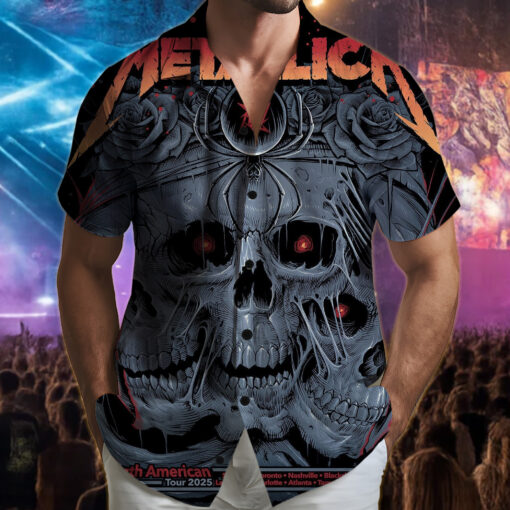 metallica hawaiian shirt columbus stop 2025 tour edition
