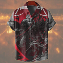metallica hawaiian shirt death reaper rider denver 2025 tour edition 1