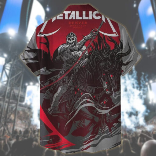 metallica hawaiian shirt death reaper rider denver 2025 tour edition 2