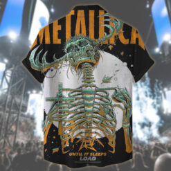 metallica hawaiian shirt until it sleeps skeleton load era official art 2