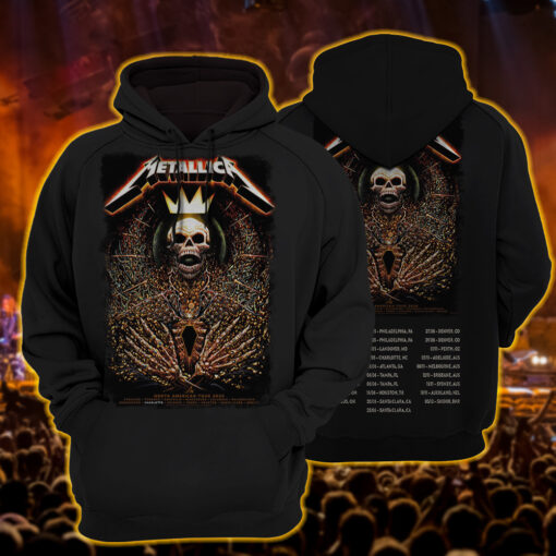 metallica hoodie skull king tour drop north american reign
