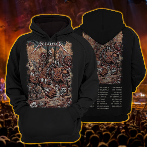 metallica hoodie skullpack beast march mile high edition