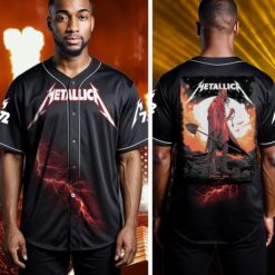 metallica houston 2025 baseball jersey gravedigger of the south live at nrg 2