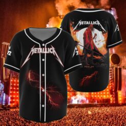 metallica houston 2025 baseball jersey gravedigger of the south live at nrg