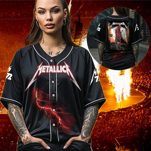 metallica houston 2025 baseball jersey gravedigger of the south live at nrg 4