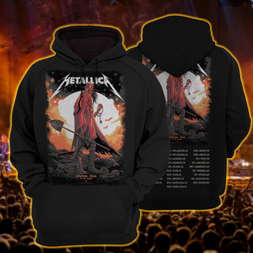 metallica houston 2025 hoodie the last key of death