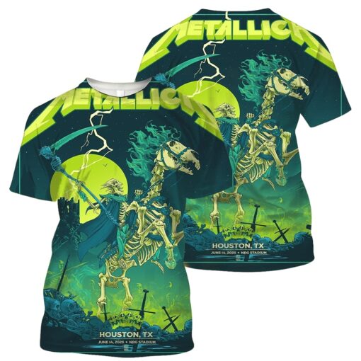 metallica jun14 2025 houston deathrider 3d aop shirt