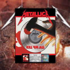 metallica kill em all platinum award poster riaa certified tribute wall plaque 2