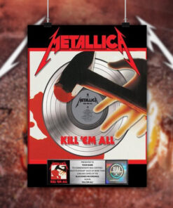 metallica kill em all platinum award poster riaa certified tribute wall plaque 2