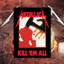 metallica kill em all poster 1983 debut album cover art wall print 2