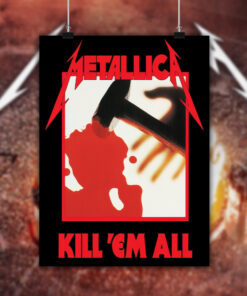 metallica kill em all poster 1983 debut album cover art wall print 2