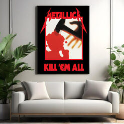 metallica kill em all poster 1983 debut album cover art wall print