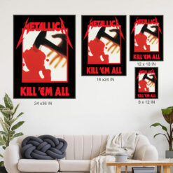 metallica kill em all poster 1983 debut album cover art wall print 4