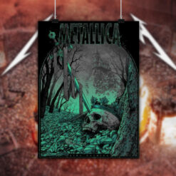 metallica king nothing poster dark forest skull art screen printed wall decor 2