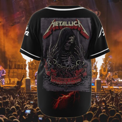 metallica landover 2025 baseball jersey reapers chain at northwest stadium 3