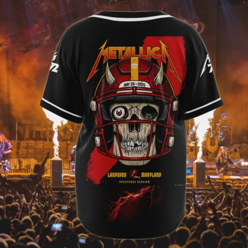 metallica landover 2025 baseball jersey skull blitz at northwest stadium 3