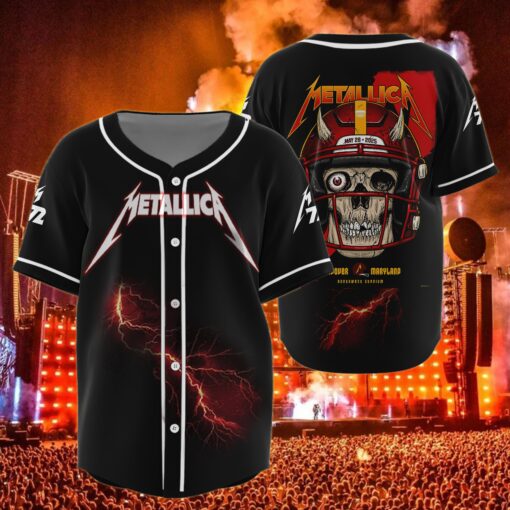 metallica landover 2025 baseball jersey skull blitz at northwest stadium