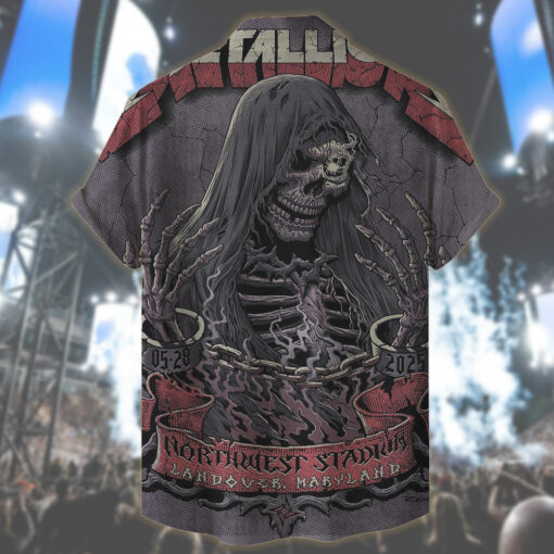 metallica landover 2025 hawaiian shirt grim reaper tour 2