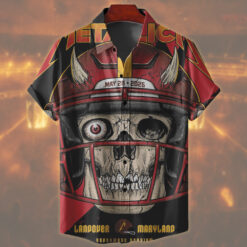 metallica landover 2025 hawaiian shirt skull helmet gridiron edition 1