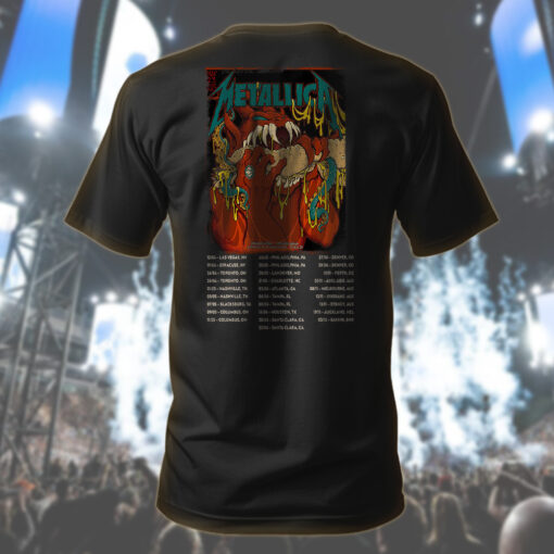 metallica lincoln financial field shirt red monster devours mayhem 5 23 2025 2