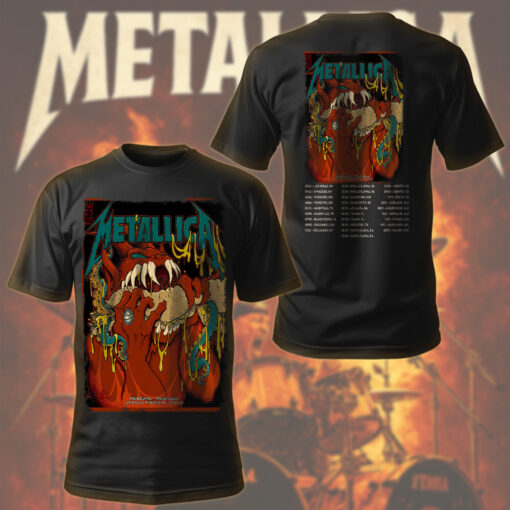 metallica lincoln financial field shirt red monster devours mayhem 5 23 2025