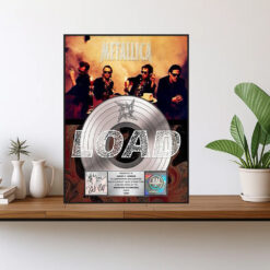metallica load platinum award plaque poster signed commemorative edition 1