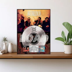metallica load platinum award poster riaa certified album tribute wall plaque 1