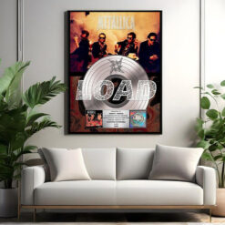 metallica load platinum award poster riaa certified album tribute wall plaque