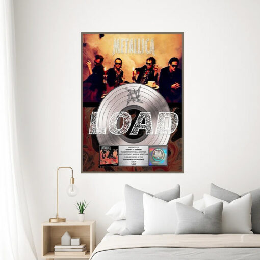 metallica load platinum award poster riaa certified album tribute wall plaque 3