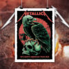 metallica m72 2025 poster skull raven canvas art for north american tour 2