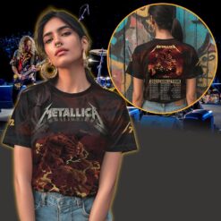 metallica m72 3d aop shirt april 24 2025 toronto on rogers centre apocalyptic titan design 3