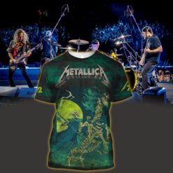 metallica m72 3d aop shirt june 14 2025 houston tx nrg stadium death rider skeleton horse artwork 1